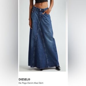 Diesel De-Pago maxi denim skirt